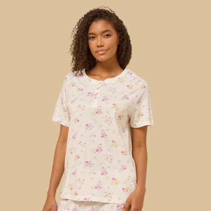 Floral Print Cotton Pyjama Set
