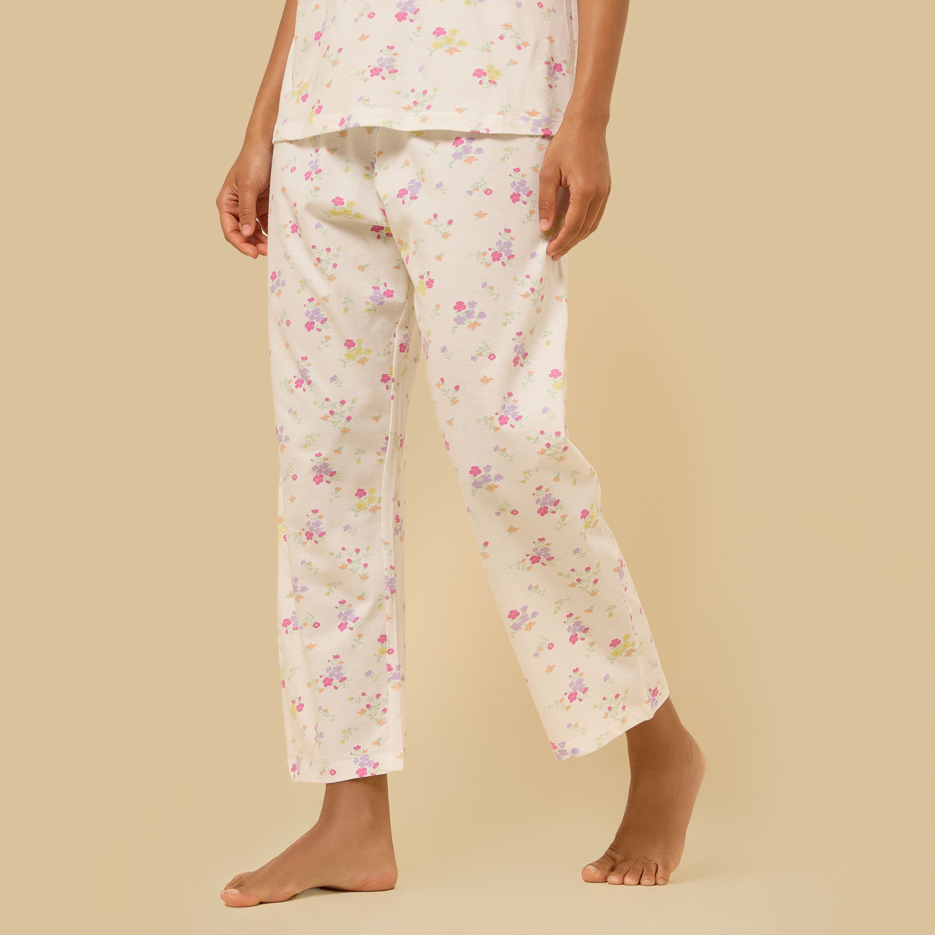 Floral Print Cotton Pyjama Set