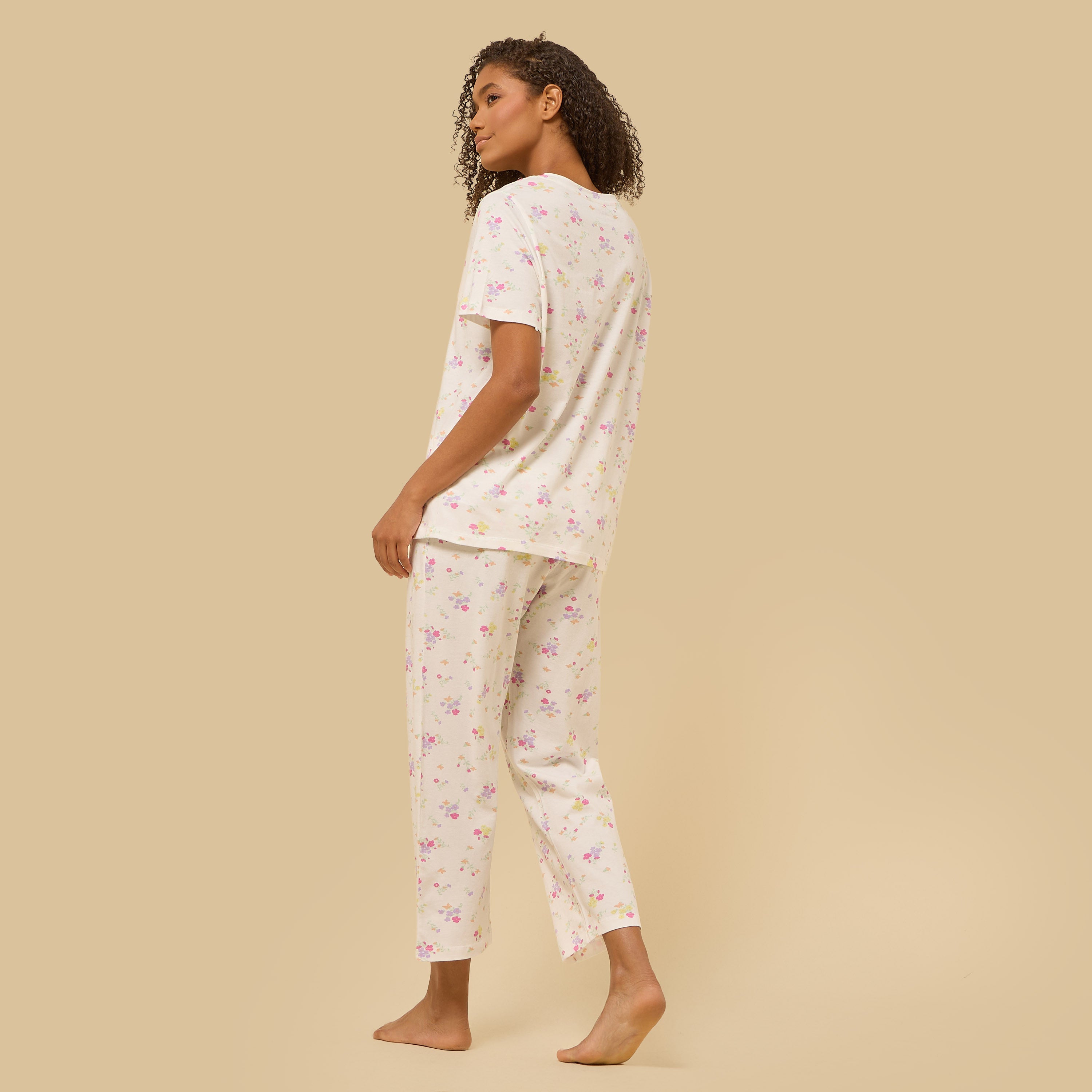 Floral Print Cotton Pyjama Set