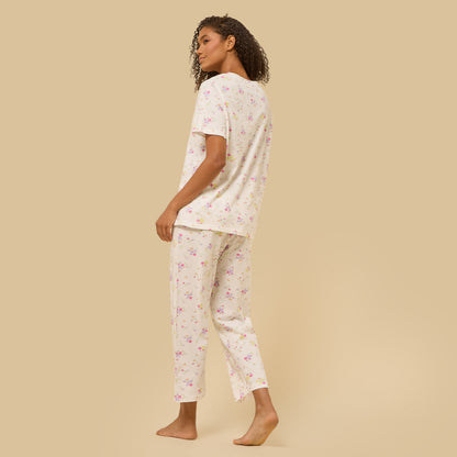 Floral Print Cotton Pyjama Set