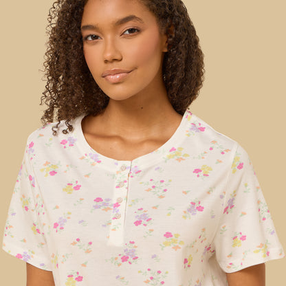 Floral Print Cotton Pyjama Set