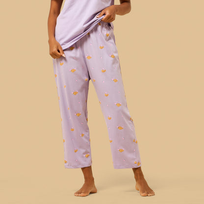 Croissant Print Cotton Pyjama Set