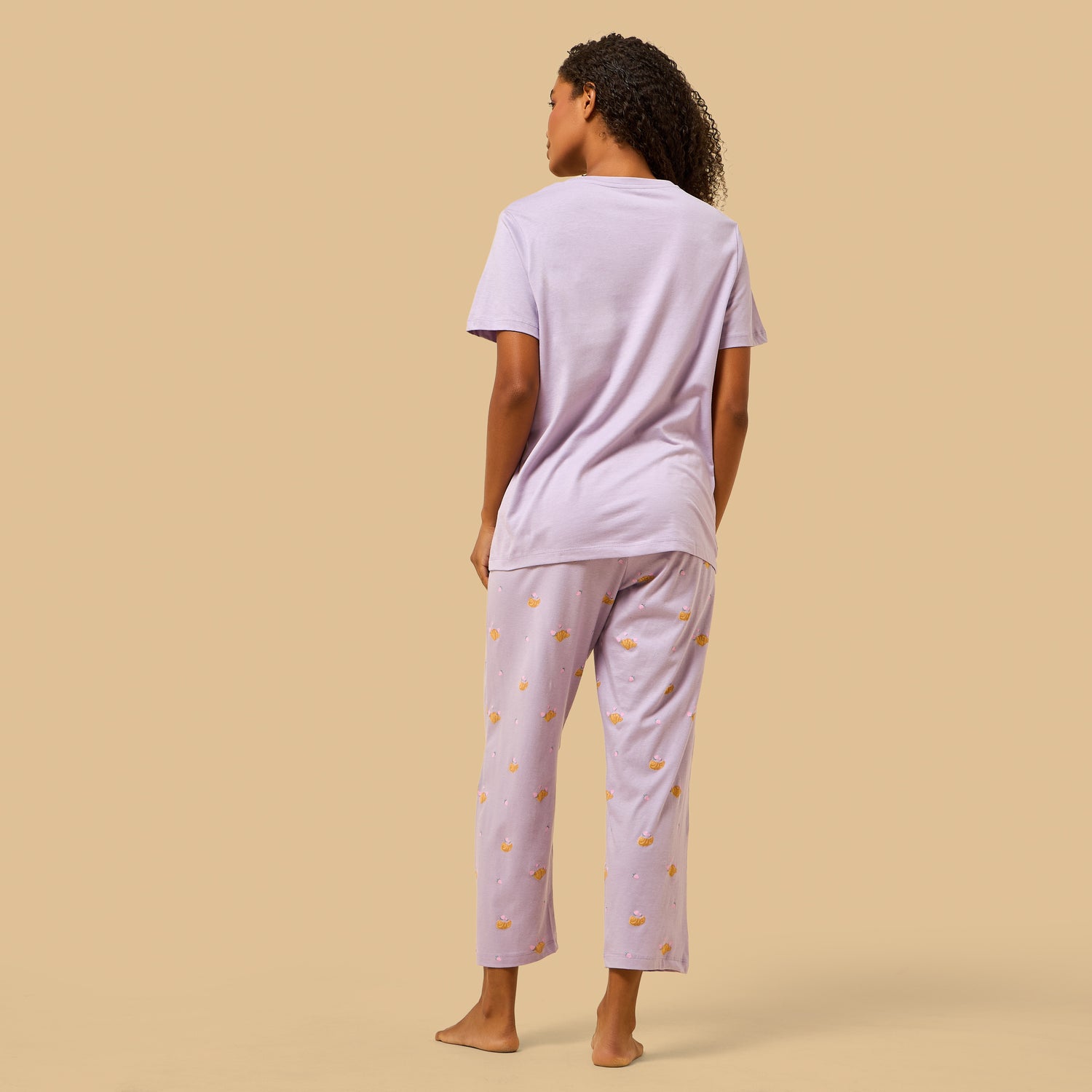 Croissant Print Cotton Pyjama Set