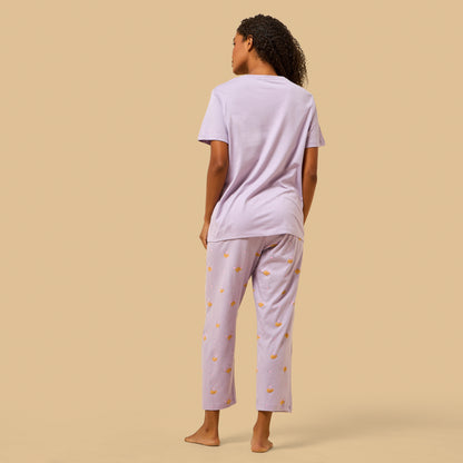 Croissant Print Cotton Pyjama Set