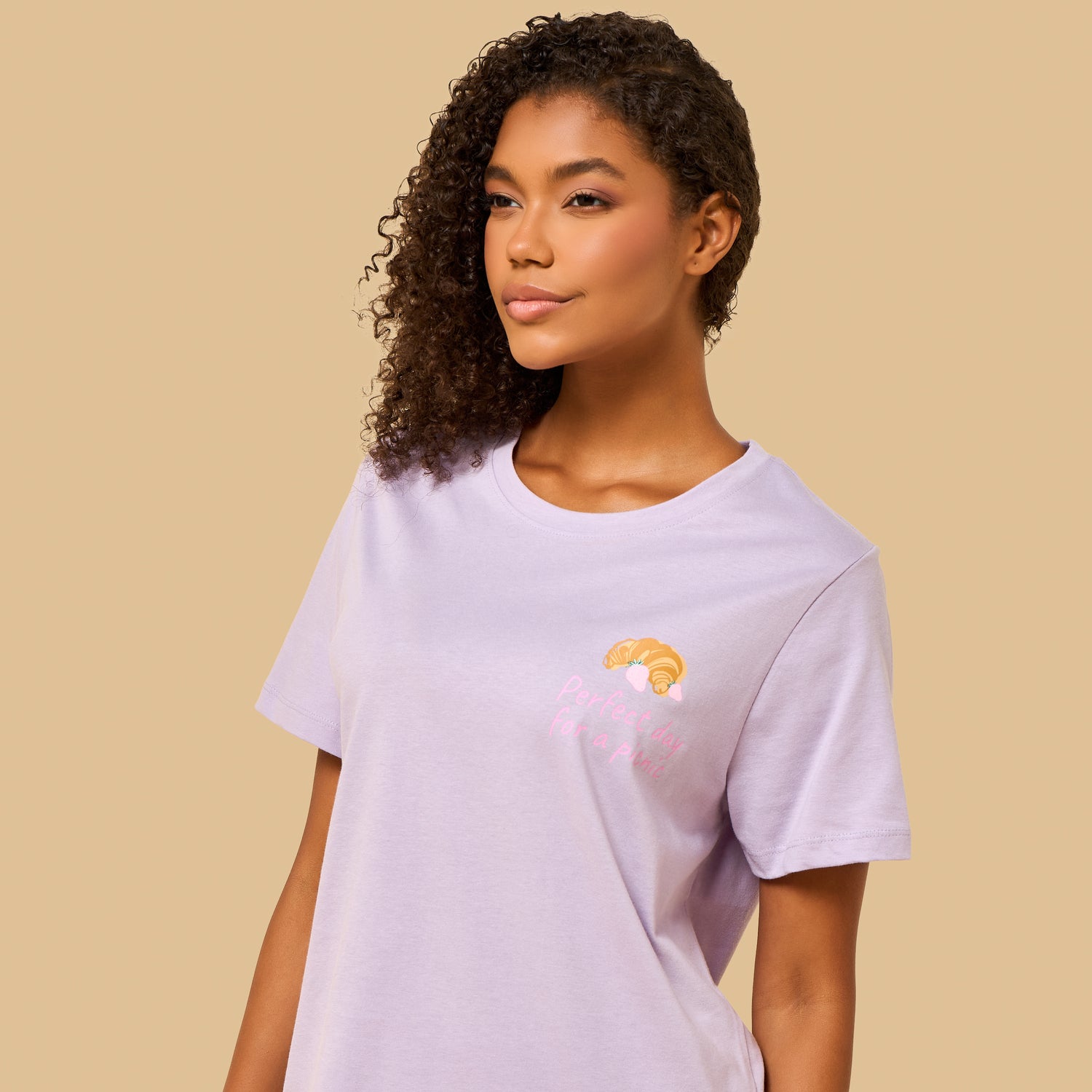 Croissant Print Cotton Pyjama Set