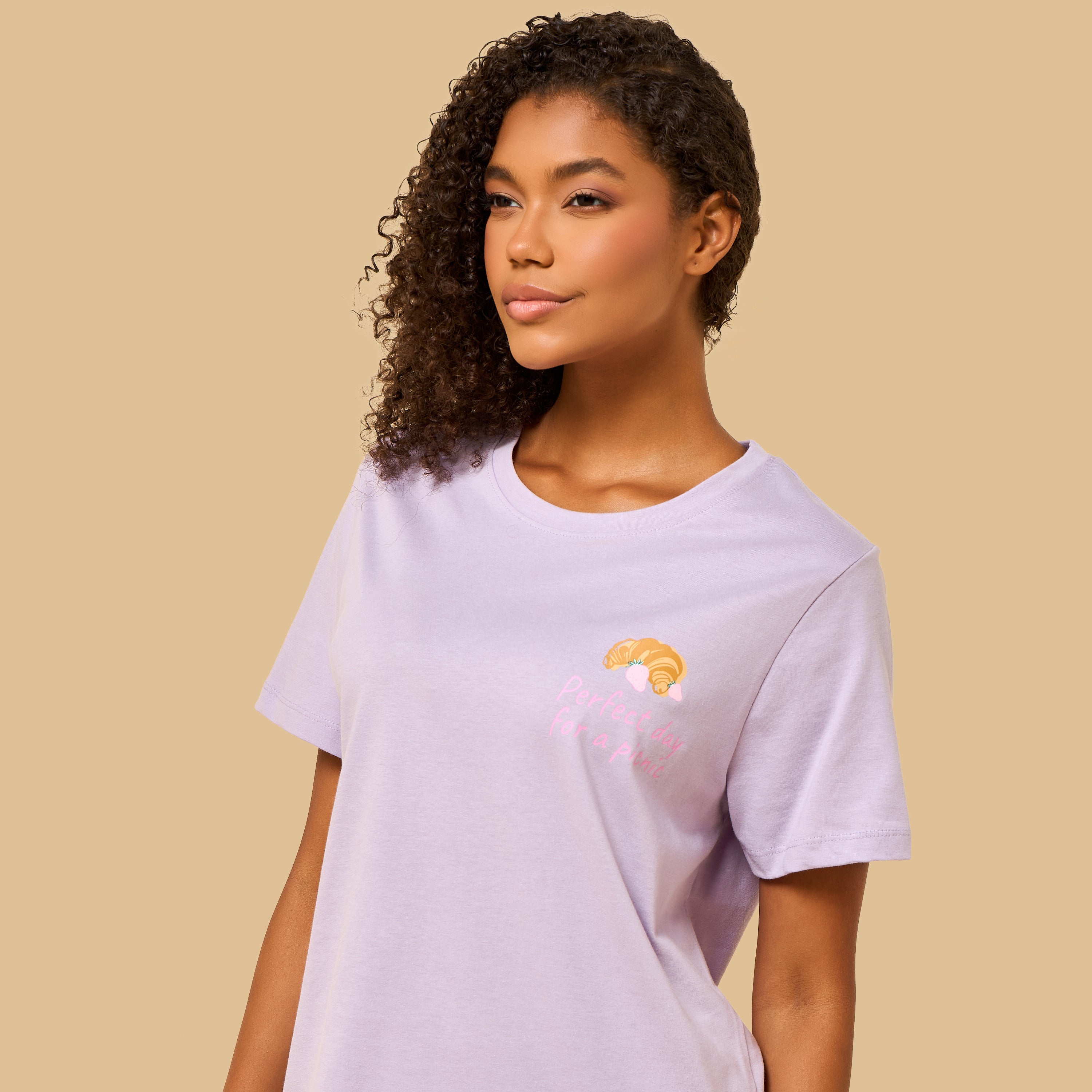 Croissant Print Cotton Pyjama Set