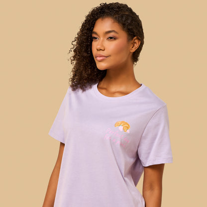 Croissant Print Cotton Pyjama Set