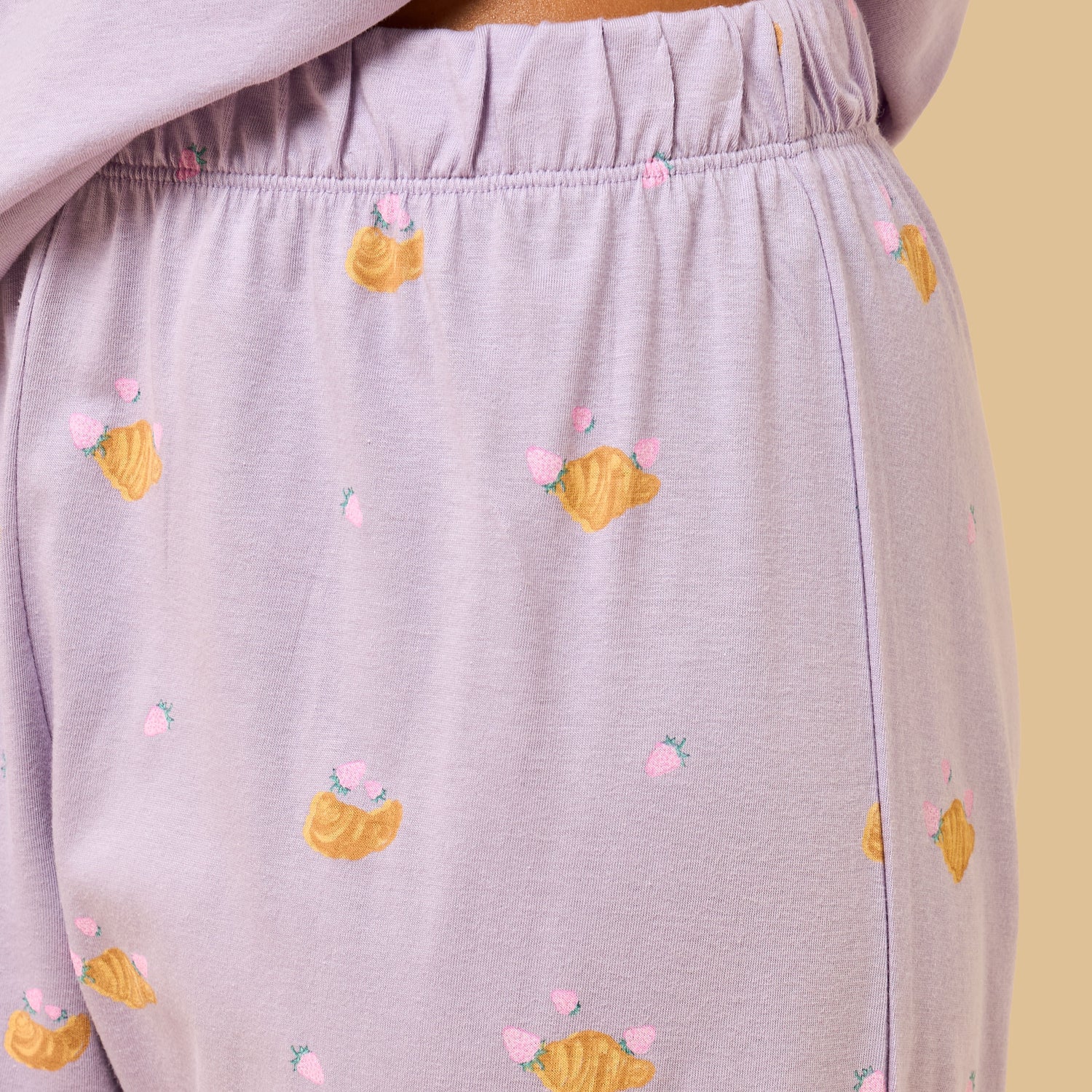 Croissant Print Cotton Pyjama Set