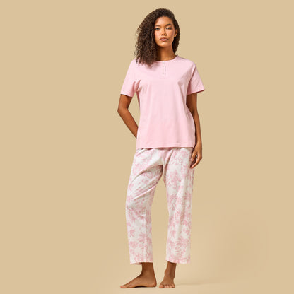 Floral Print Cotton Pyjama Set