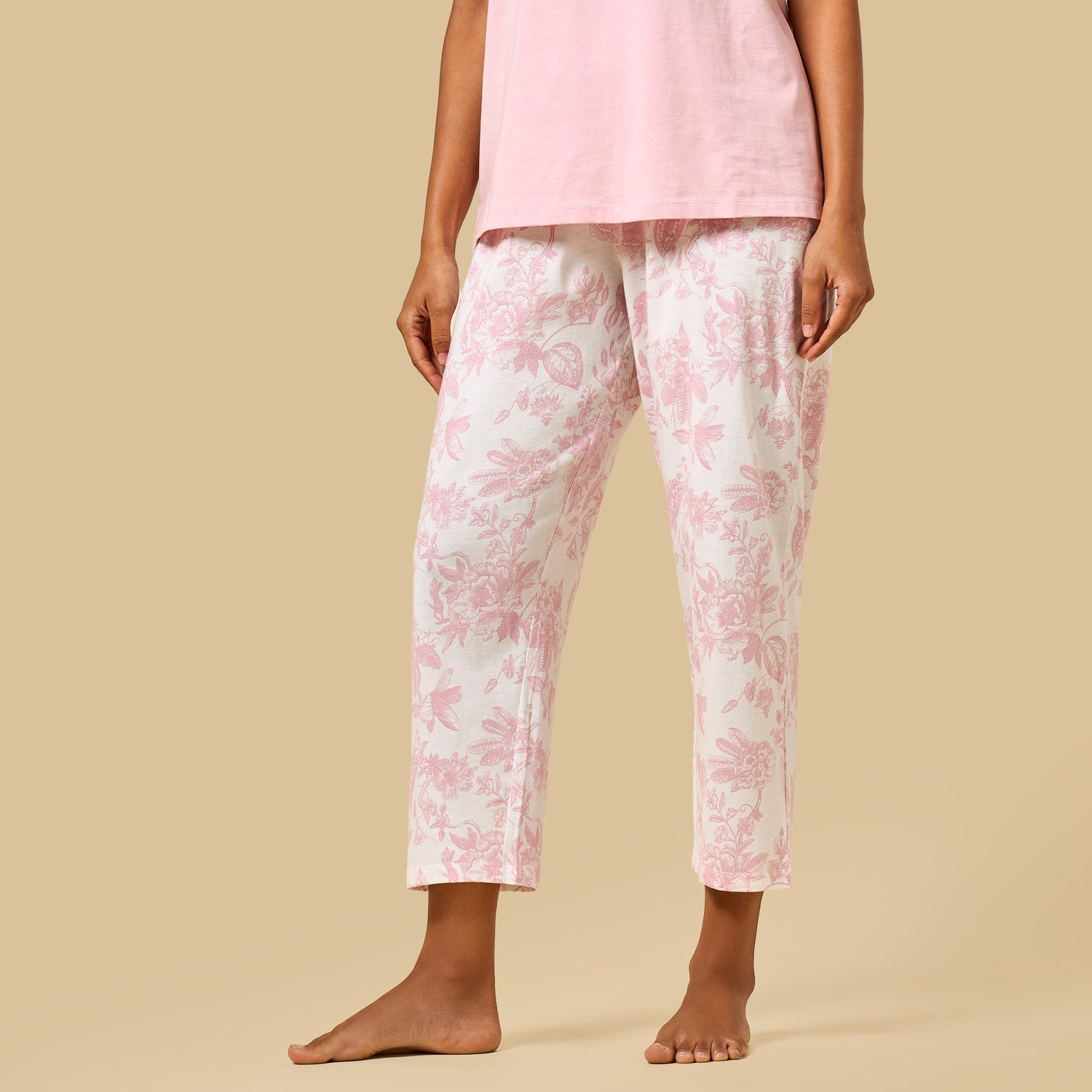 Floral Print Cotton Pyjama Set