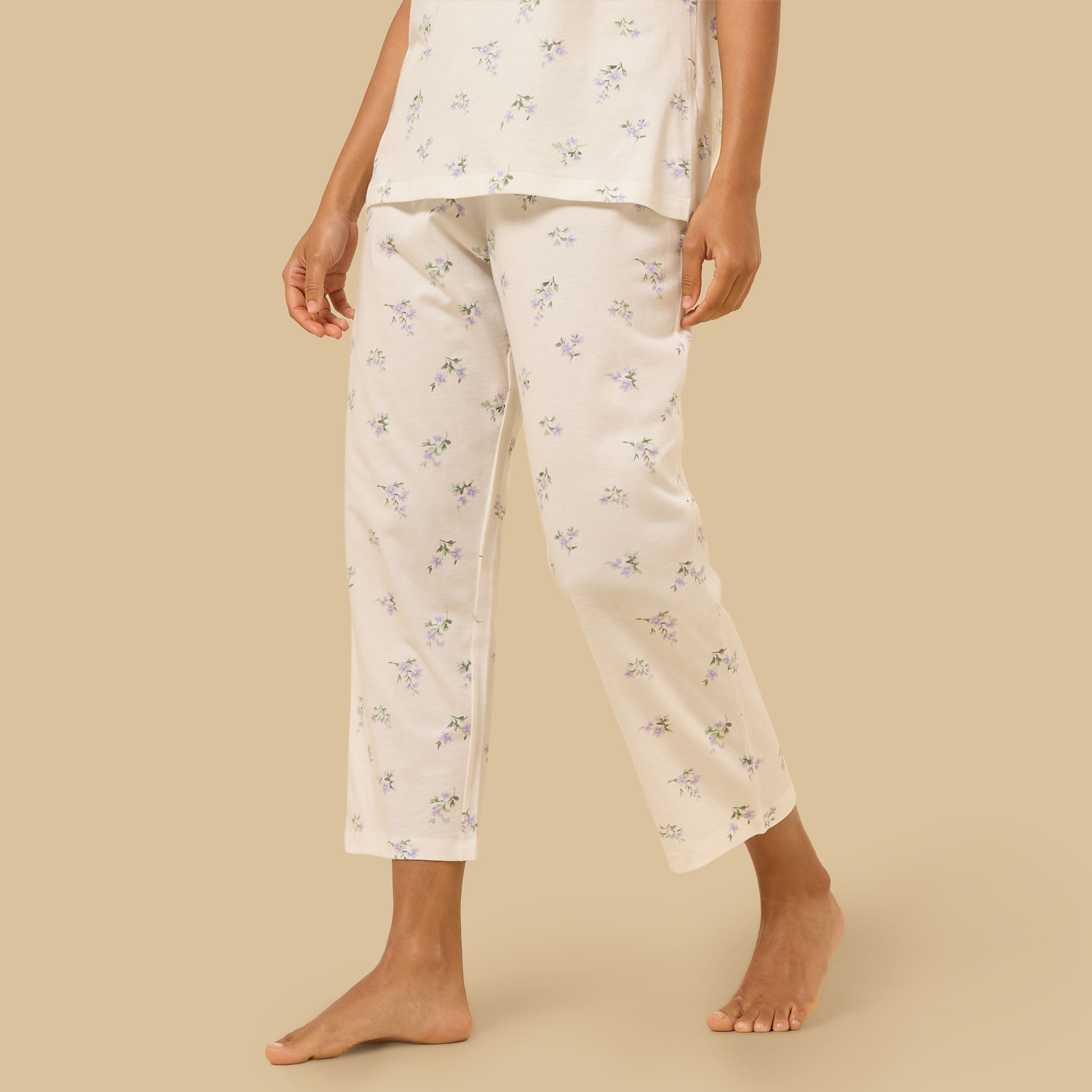 Floral Print Cotton Pyjama Set