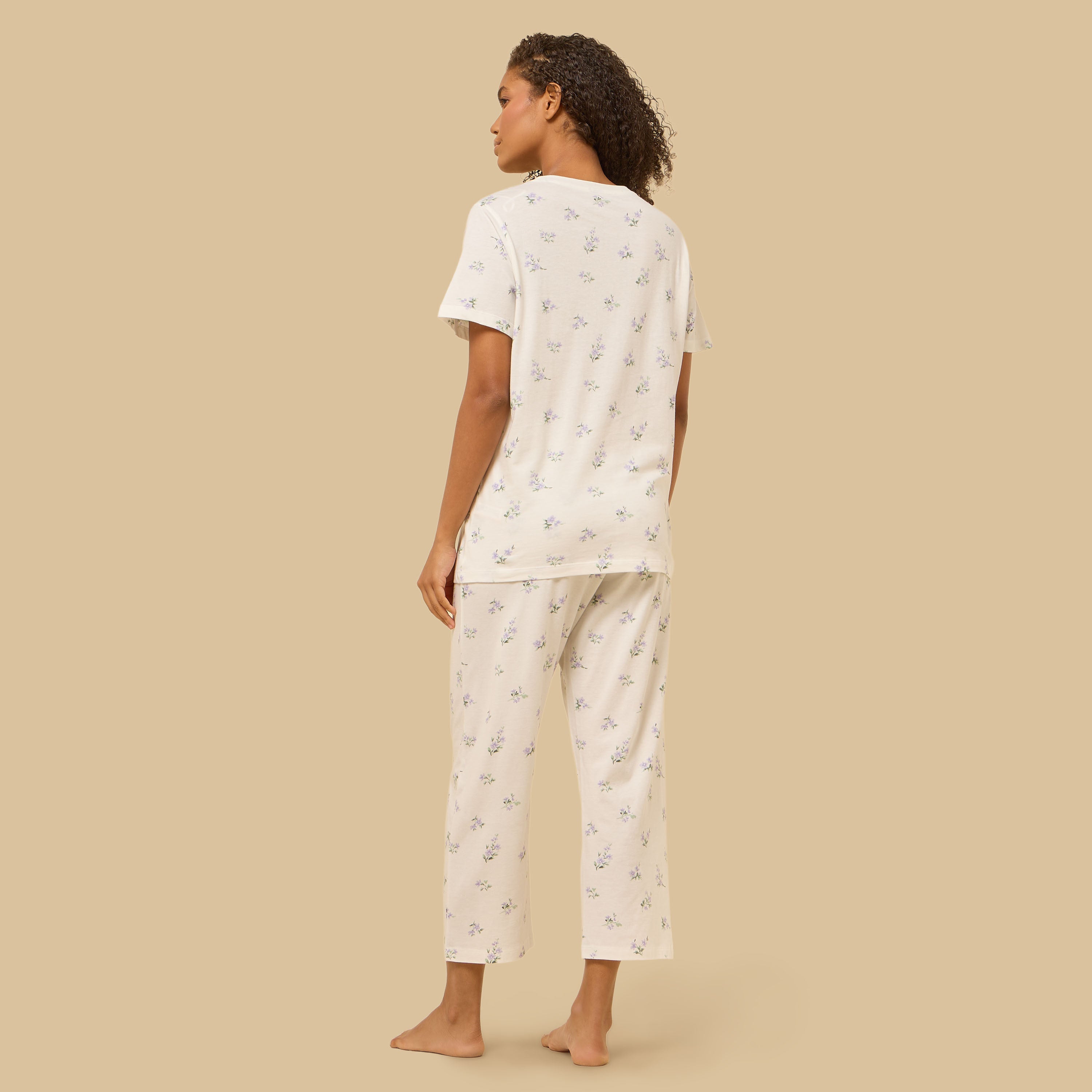 Floral Print Cotton Pyjama Set