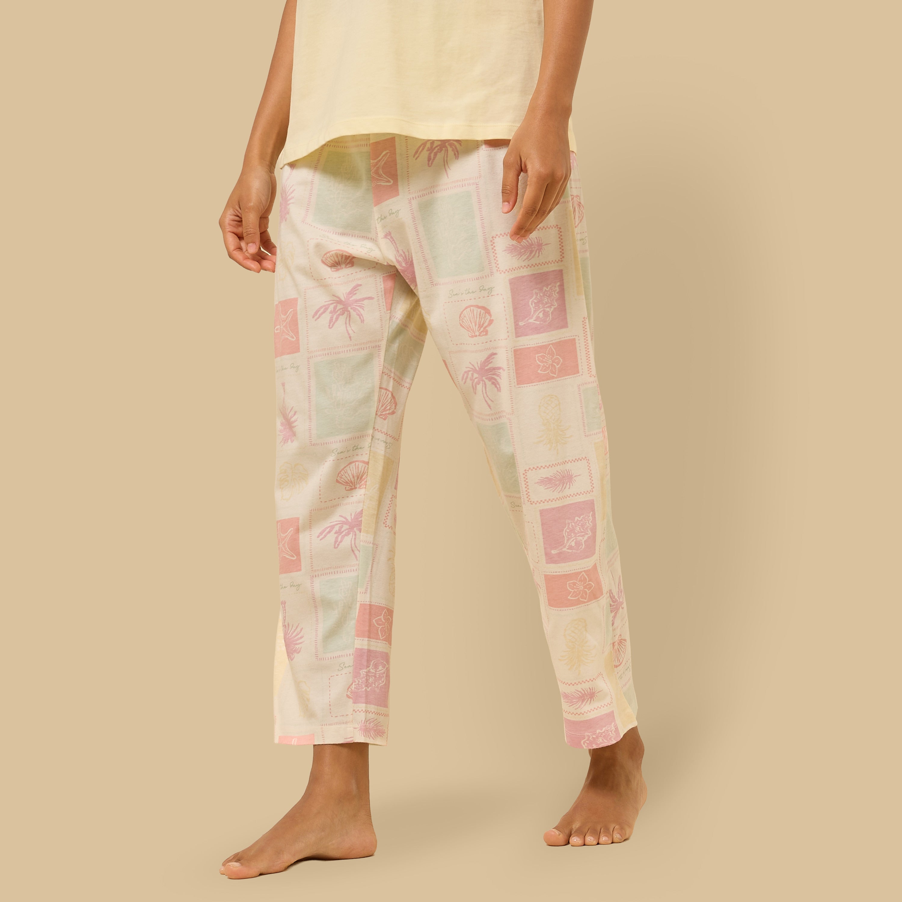 Tile Print Cotton Pyjama Set