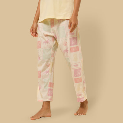 Tile Print Cotton Pyjama Set