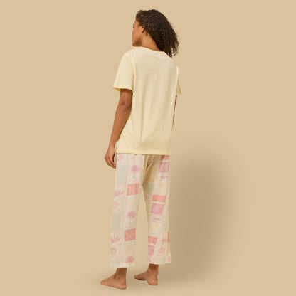 Tile Print Cotton Pyjama Set