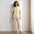 Tile Print Cotton Pyjama Set - Yellow / XXL
