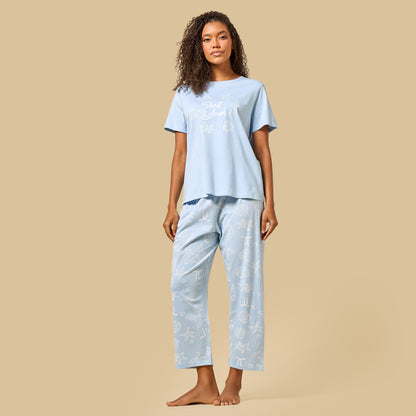 Sea Shell Print Cotton Pyjama Set