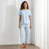 Sea Shell Print Cotton Pyjama Set - Blue / XXL