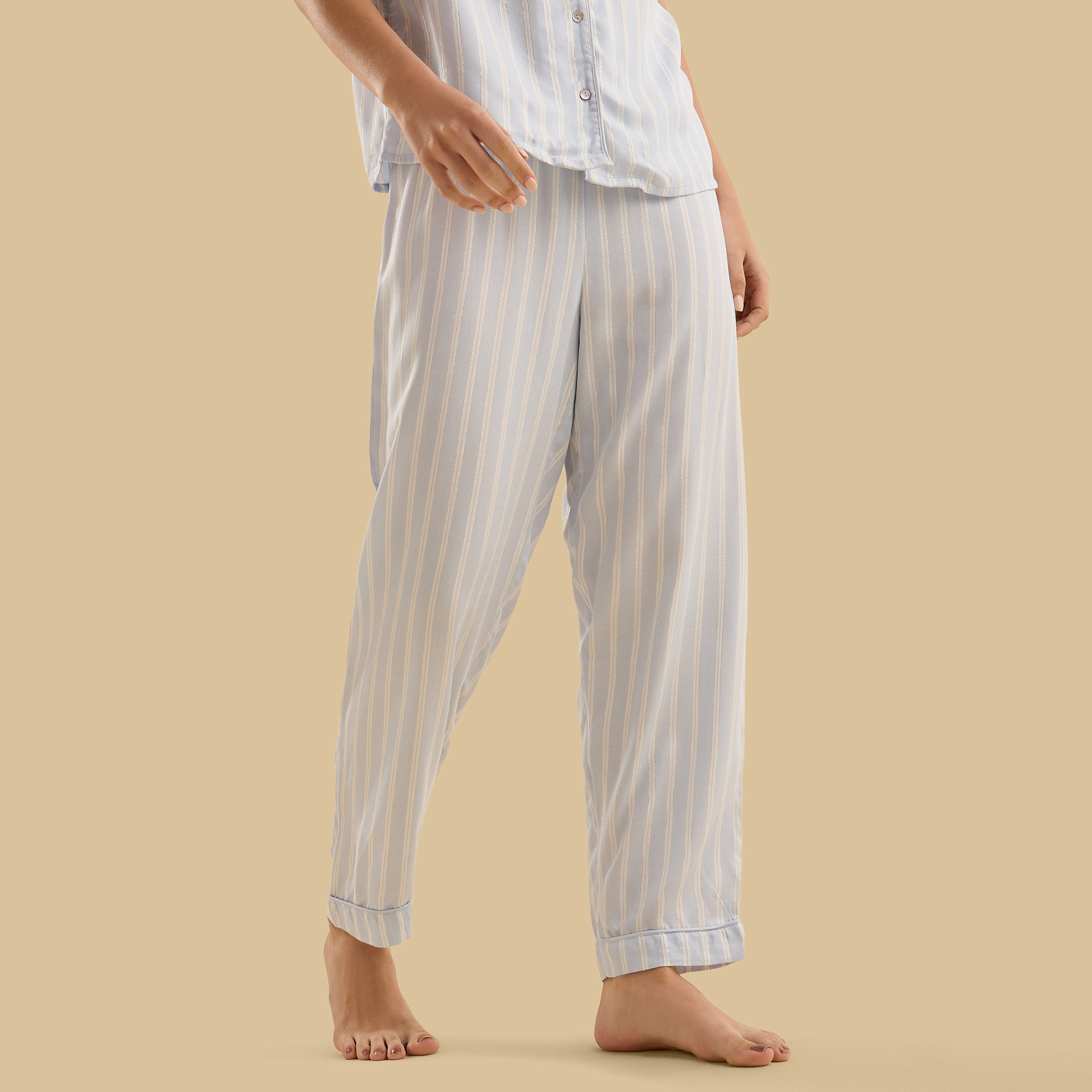 Lurex Striped Pyjama Set