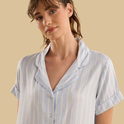 Lurex Striped Pyjama Set