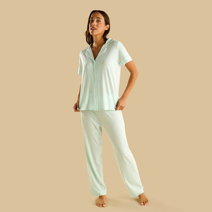 Plain Pyjama Set - Green / XXL