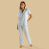 Heart Print Pyjama Set - Blue / XXL