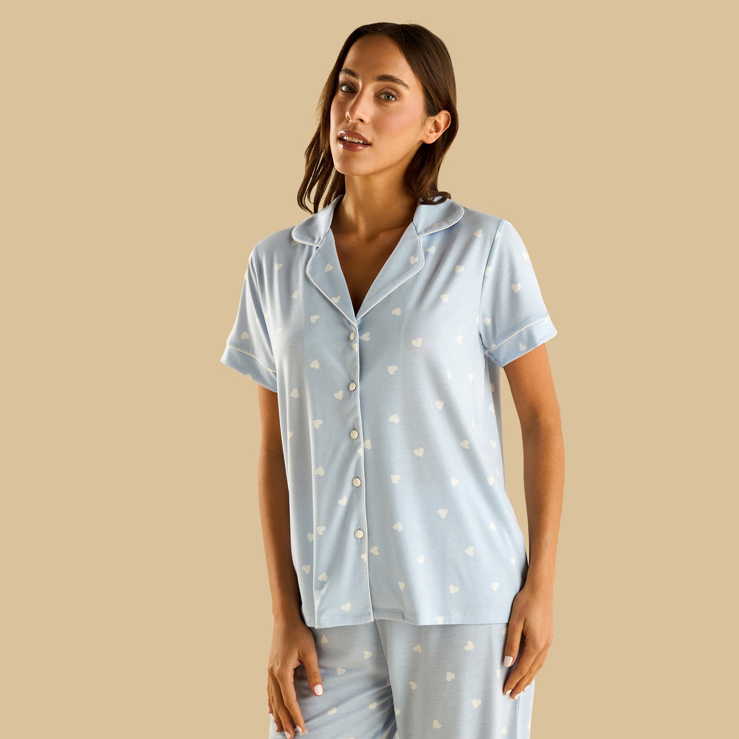 Heart Print Pyjama Set