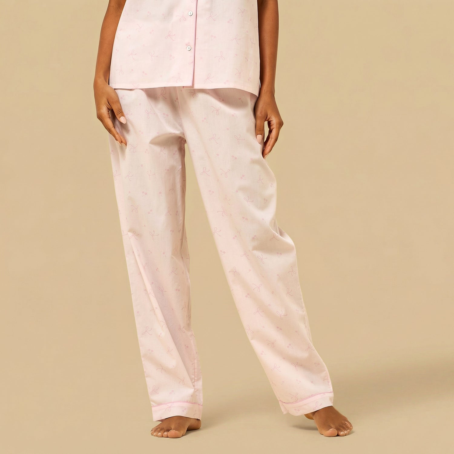 Bow Print Cotton Pyjama Set