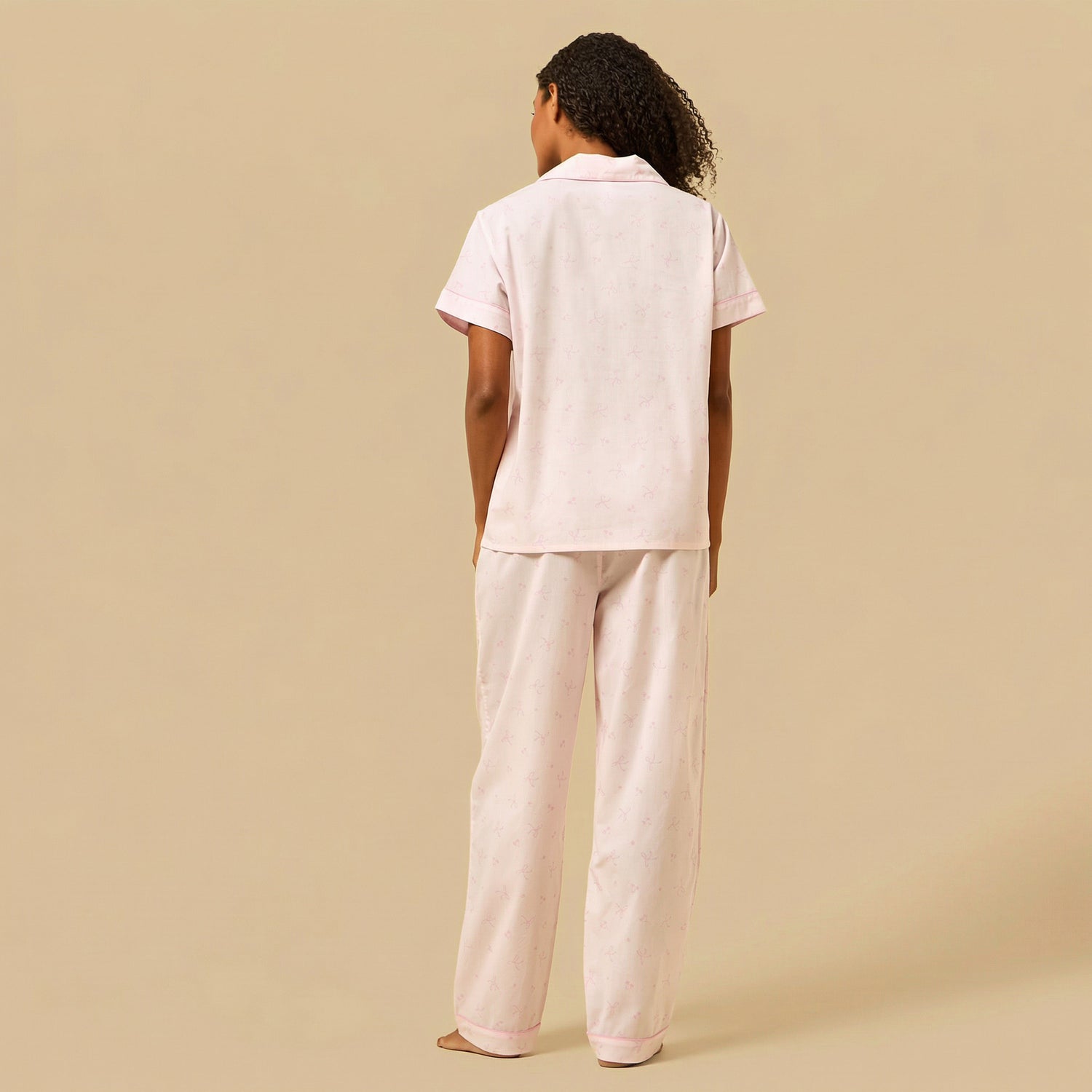 Bow Print Cotton Pyjama Set