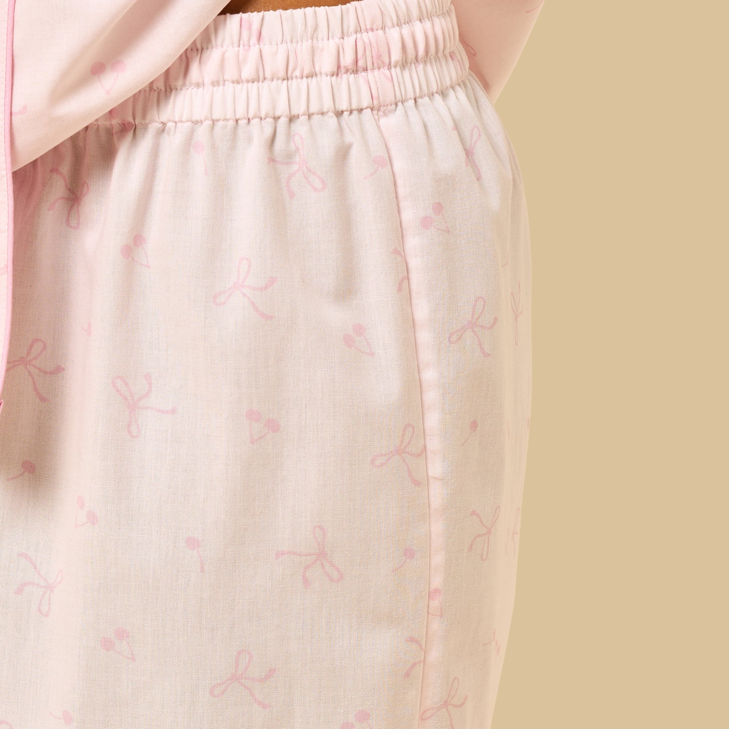 Bow Print Cotton Pyjama Set