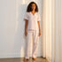 Bow Print Cotton Pyjama Set - Pink / XXL