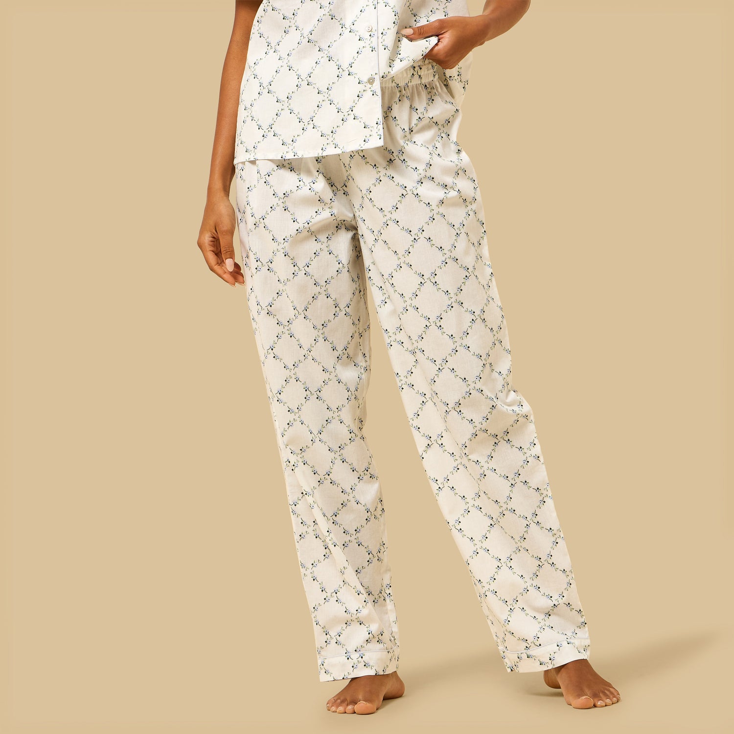 Floral Print Cotton Pyjama Set