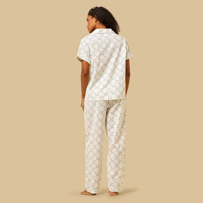 Floral Print Cotton Pyjama Set