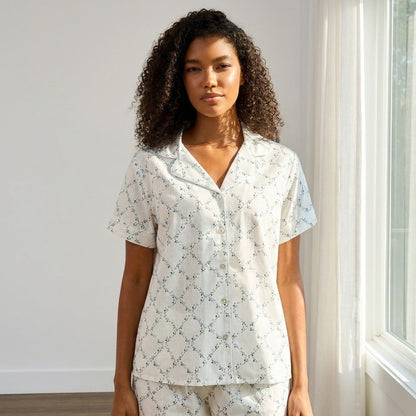 Floral Print Cotton Pyjama Set