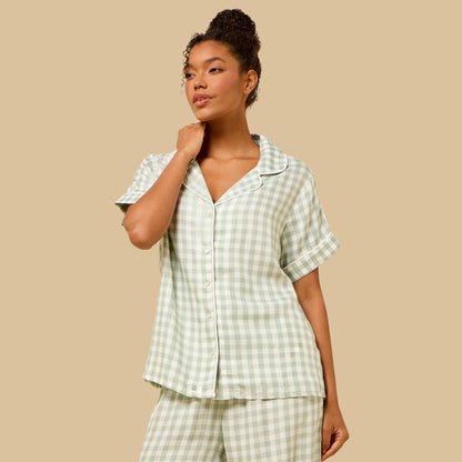Checked Viscose Pyjama Set