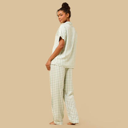Checked Viscose Pyjama Set
