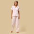 Striped Cotton Pyjama Set - Pink / XXL