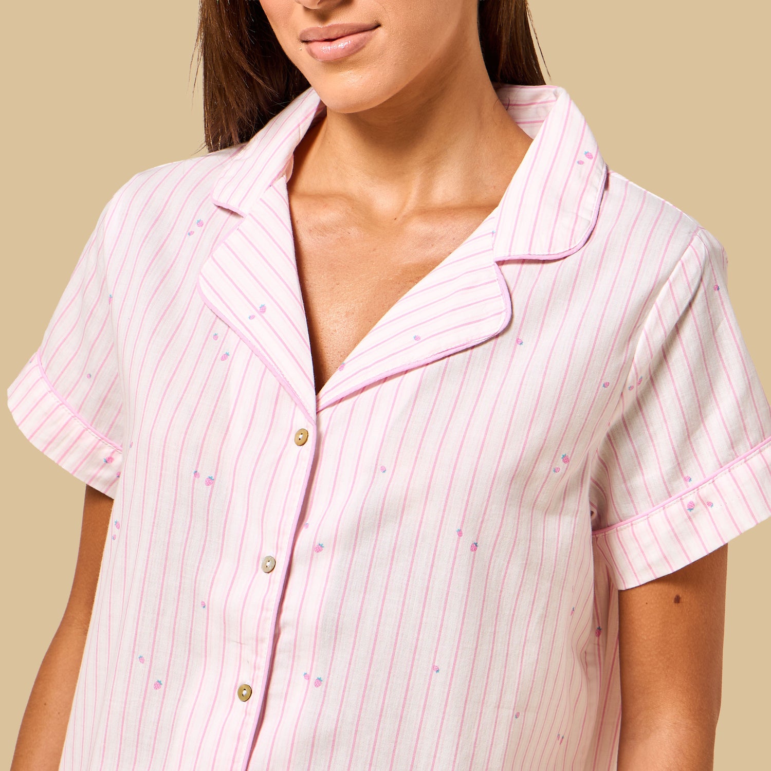 Striped Cotton Pyjama Set