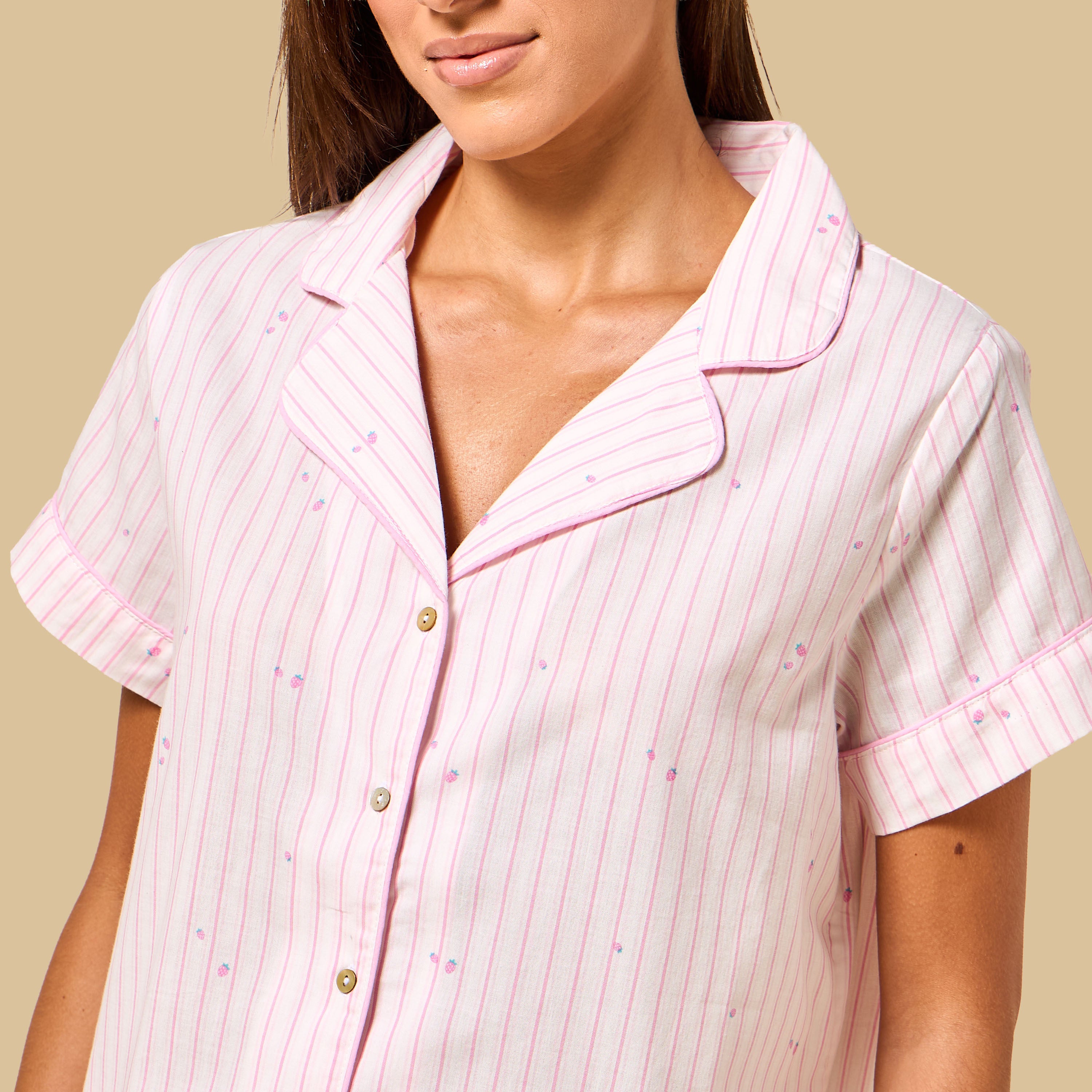 Striped Cotton Pyjama Set