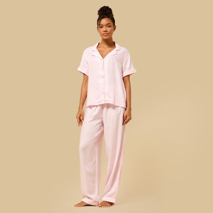 Lurex Striped Viscose Pyjama Set