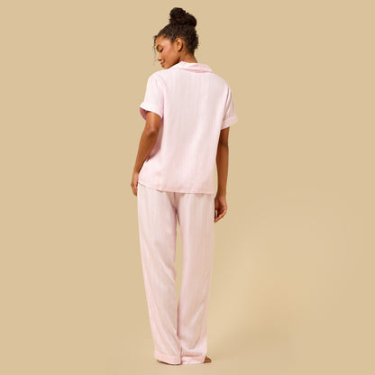 Lurex Striped Viscose Pyjama Set
