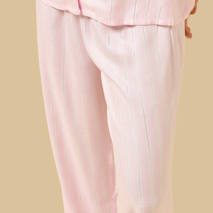 Lurex Striped Viscose Pyjama Set