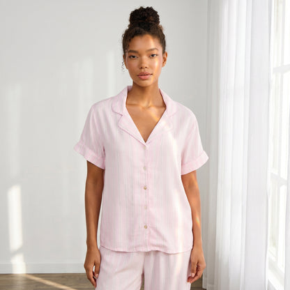 Lurex Striped Viscose Pyjama Set