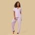 Plain Pyjama Set - Purple / XXL