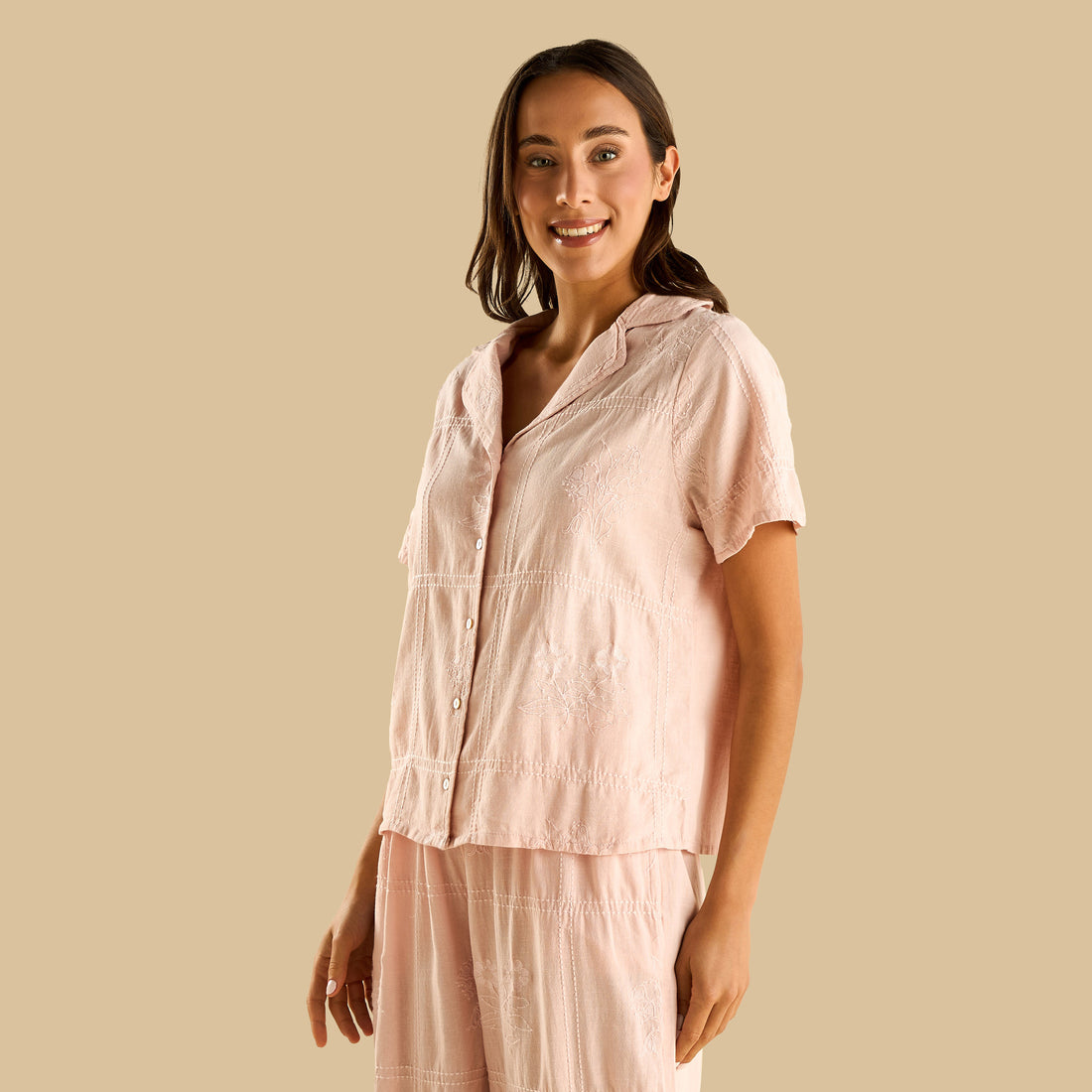 Embroidered Pyjama Set