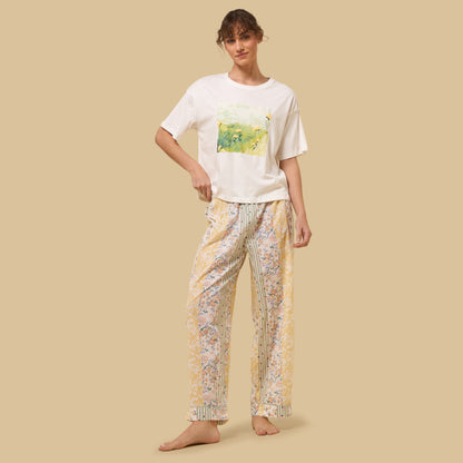 Floral Print Cotton Pyjama Set