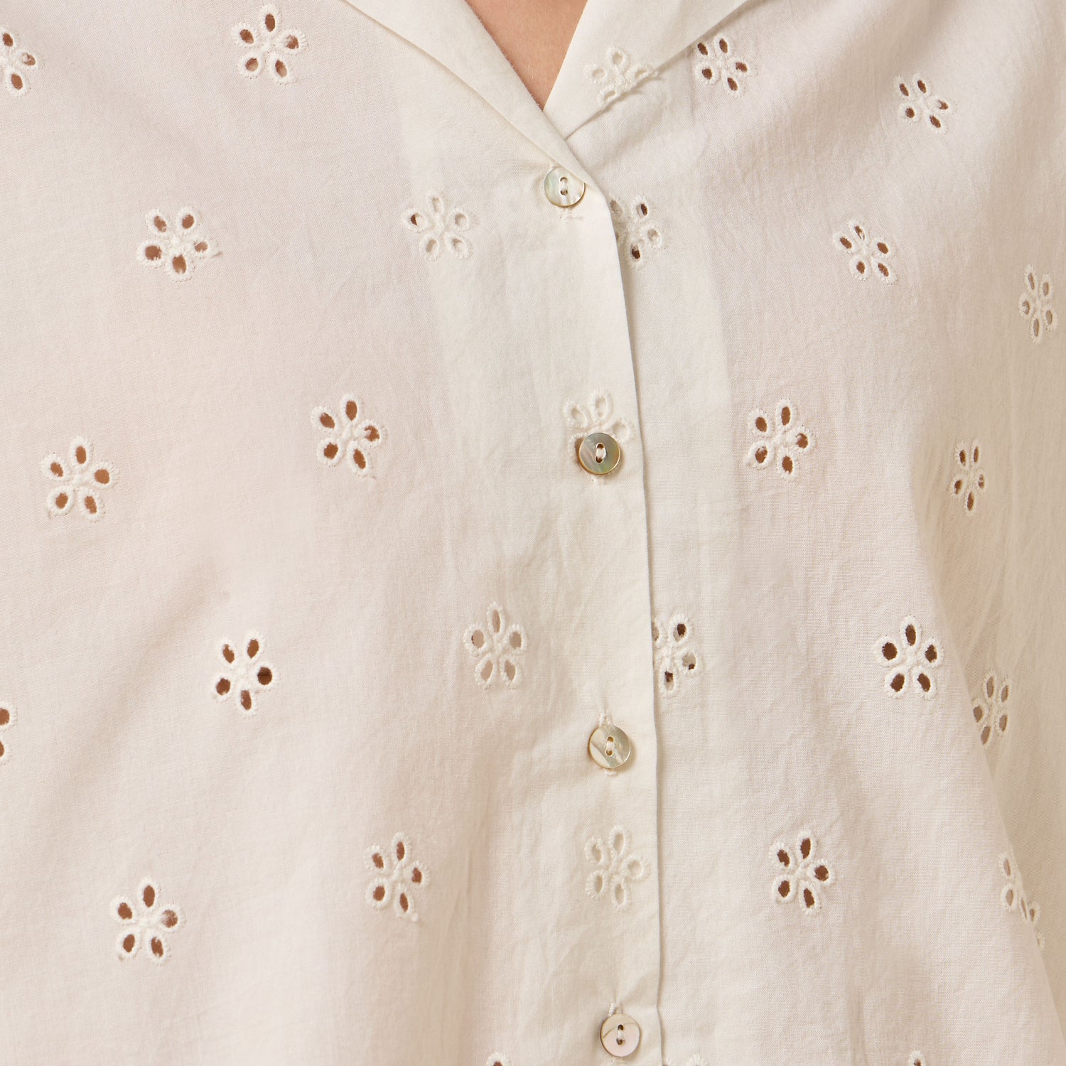 Floral Embroidered Cotton Pyjama Set