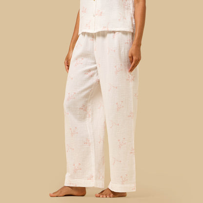 Floral Print Cotton Pyjama Set