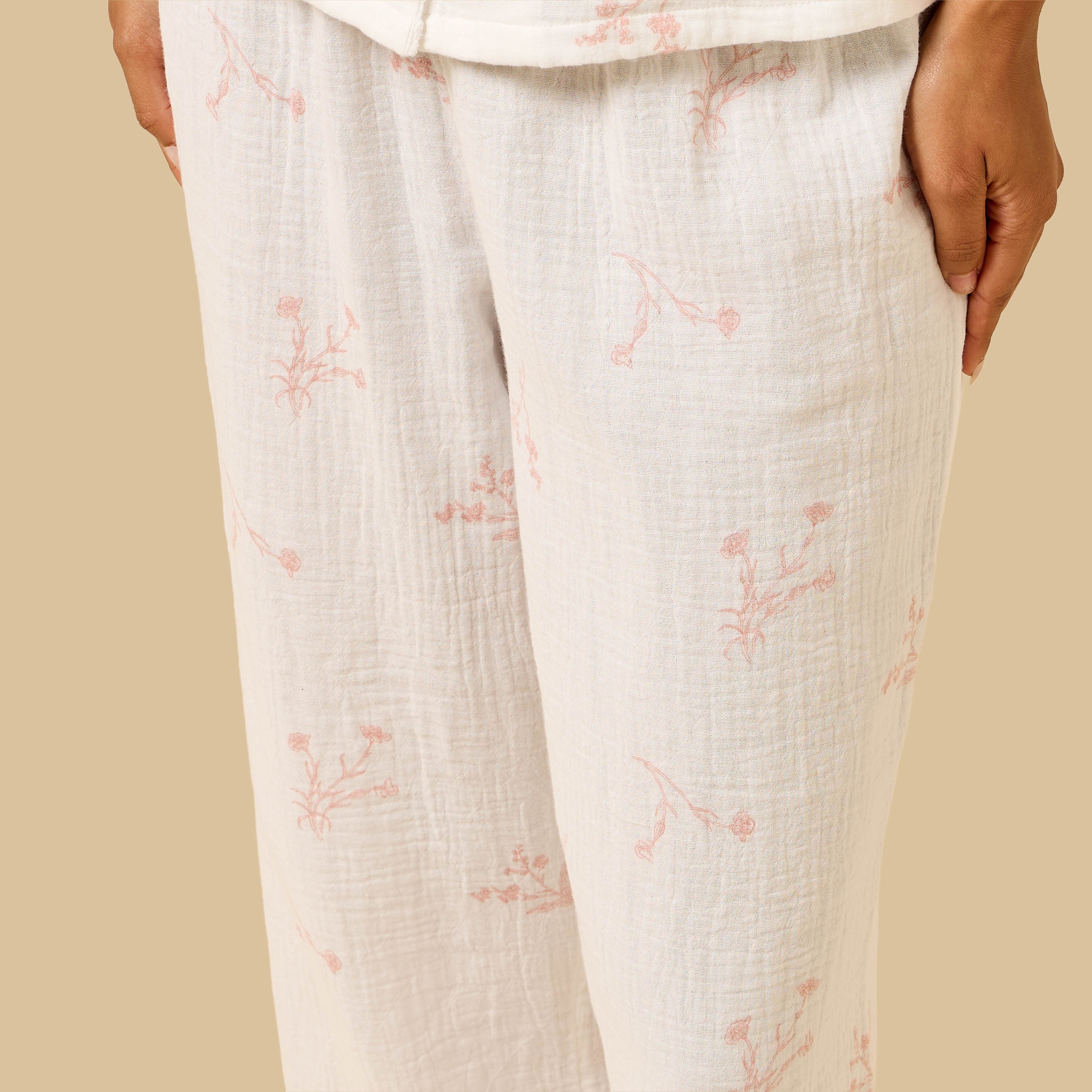 Floral Print Cotton Pyjama Set