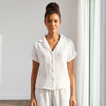 Floral Print Cotton Pyjama Set